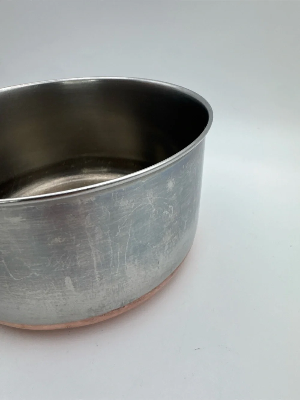 Revere Ware 1.5 Qt Sauce Pan Pot W/Lid Double Ring 1801 Copper Clad Bottom
